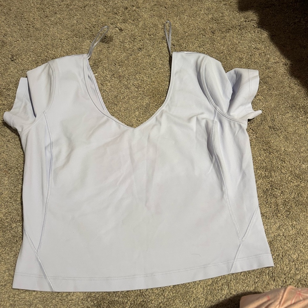 lululemon athletica Soft Gray Short Sleeve Top - Picture 5 of 5